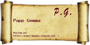 Papp Gemma névjegykártya